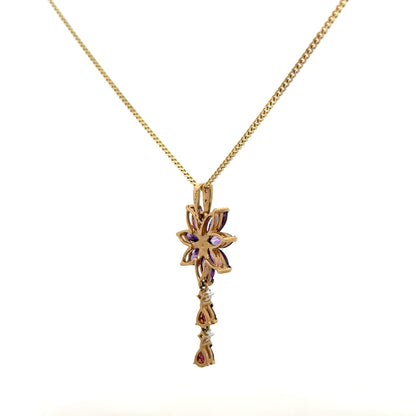 9ct yellow gold chain with pendant, unbranded jewelry, 4g, featuring a delicate pendant design.