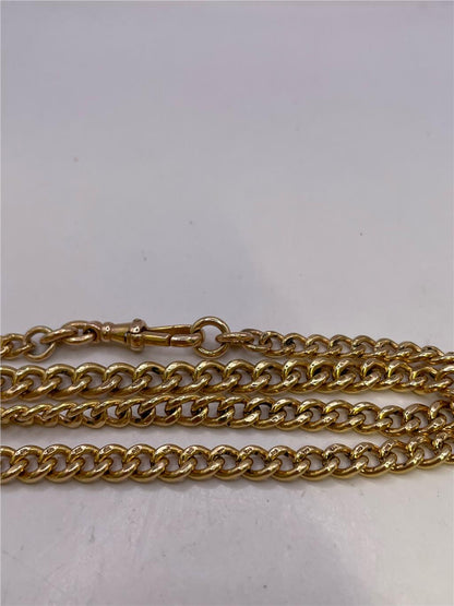 9ct yellow gold chain weighing 36.8g, unbranded, with a classic link design, showcased in a detailed close-up image.