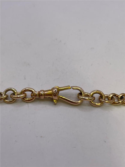 9ct yellow gold chain with a 36.8g weight, featuring a classic link design, unbranded jewelry accessory.