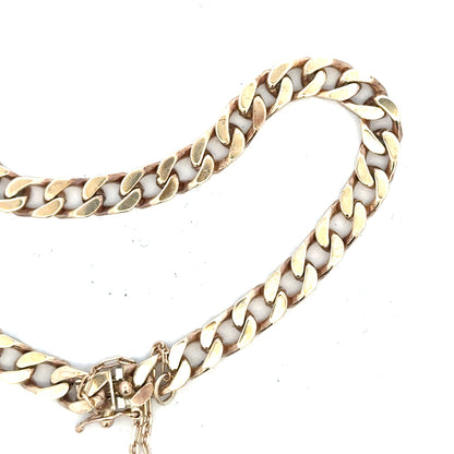 9ct yellow gold curb bracelet with 20g weight, featuring classic chain links, unbranded jewelry for stylish everyday wear.