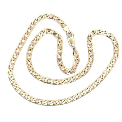 Unbranded 9ct yellow gold curb chain showing detailed links and polished finish, weighing 15.9 grams.