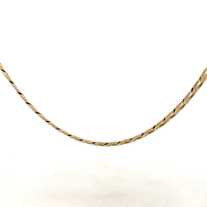 9ct yellow gold curb chain weighing 30.3g, unbranded jewelry chain with a classic curb link design.