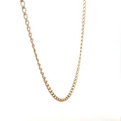 9ct yellow gold curb chain, unbranded, weighing 5.9g, featuring classic link design, shown in the product image.