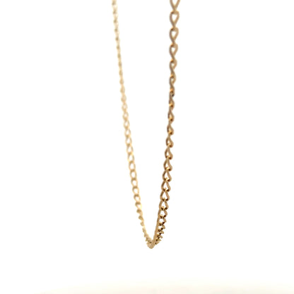 9ct yellow gold curb chain weighing 5.9g with a classic design, featuring a secure link chain style.