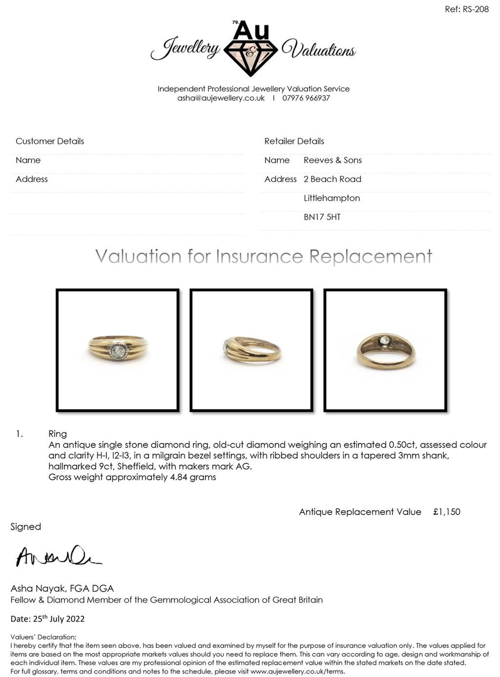 9ct yellow gold diamond ring with a sleek band and sparkling diamonds, displayed on a neutral background
