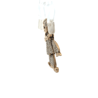 9ct yellow gold diamond clown pendant with intricate design, weighs 5.2g, showcasing sparkling diamonds on a charming pendant.