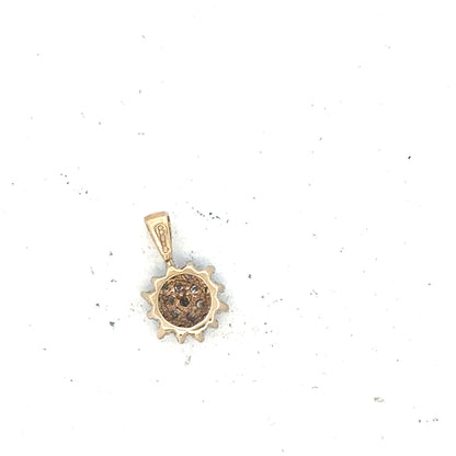 9ct yellow gold diamond pendant, unbranded, showcasing a sparkling diamond set in a delicate gold pendant design.