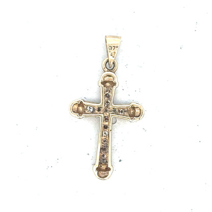 9ct yellow gold diamond pendant, unbranded jewelry with sparkling diamonds, 1.7g, elegant and classic necklace accessory.