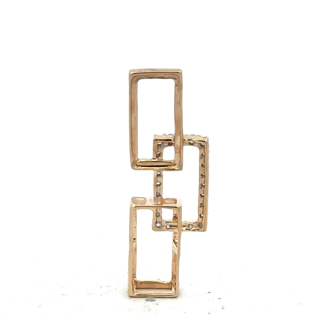 9ct yellow gold diamond pendant, delicate jewelry piece with sparkling diamonds, weighing 1.8g, unbranded.