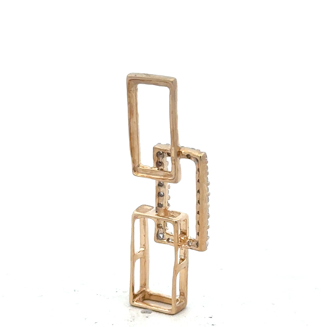 9ct yellow gold diamond pendant with delicate design, weighs 1.8g, showcasing sparkling diamonds on a classic pendant setting.