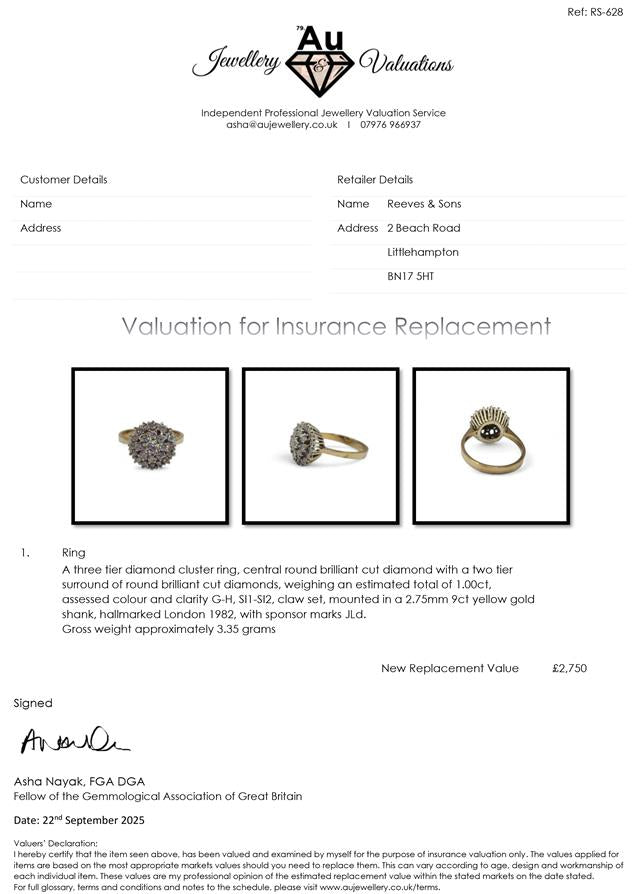 9ct yellow gold diamond ring with a polished band and sparkling diamond centerpiece, unbranded jewelry accessory.