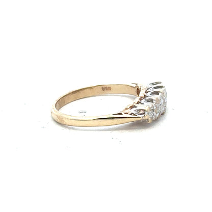 9ct yellow gold diamond ring in size J, featuring a sparkling central diamond on a elegant gold band.