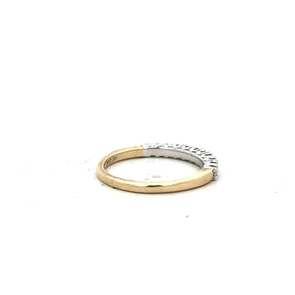9ct yellow gold diamond ring in size K, featuring a sparkling diamond set in a simple, elegant band.