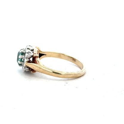 9ct yellow gold diamond ring in size K, featuring a sparkling diamond setting on a simple, elegant band.