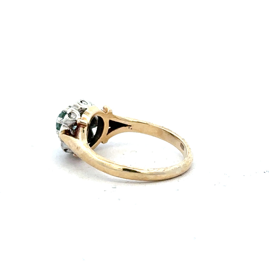 9ct yellow gold diamond ring in size K, featuring a sparkling diamond setting and a classic band design.