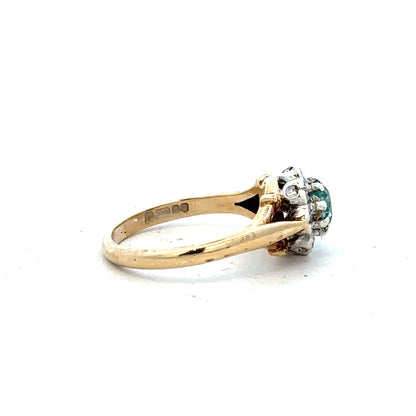 9ct yellow gold diamond ring in size K, featuring a sparkling diamond setting, unbranded jewelry.