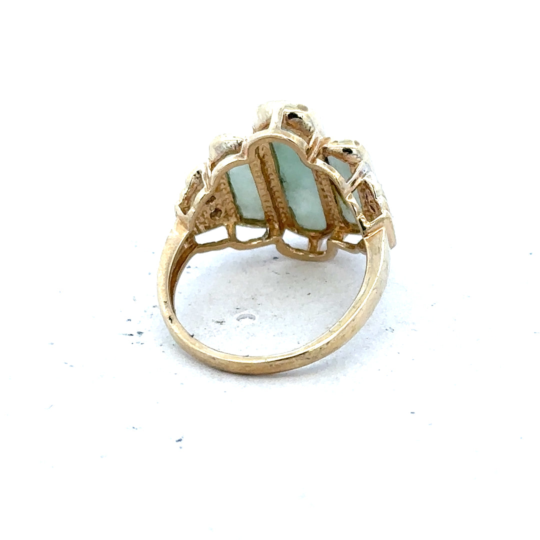 9ct yellow gold diamond ring in size K with sparkling diamonds, unbranded jewelry accessory.