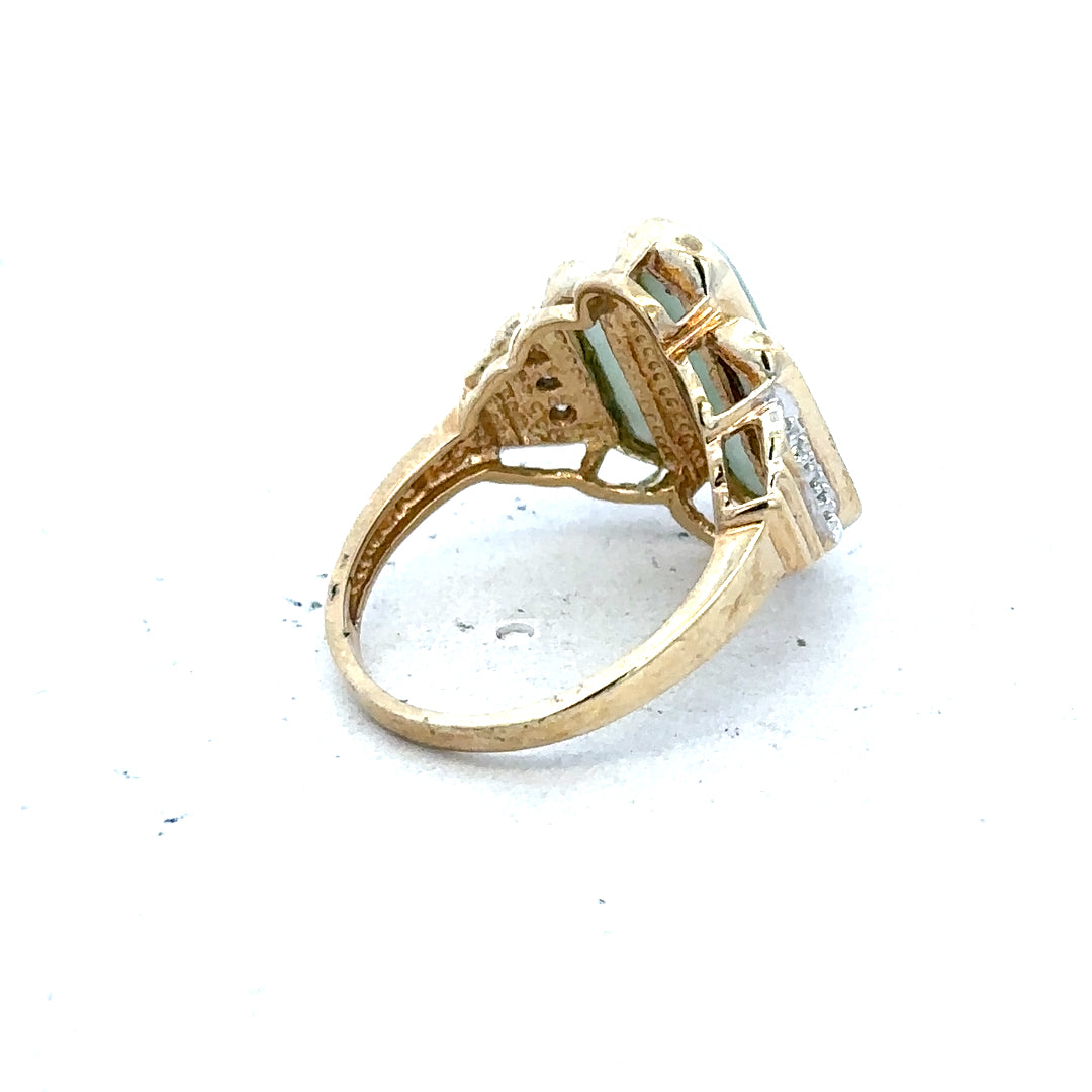 9ct yellow gold diamond ring, size K, featuring a sparkling diamond set in a classic band.