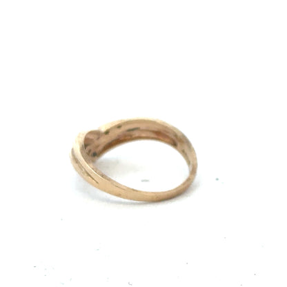 9ct yellow gold diamond ring in size L with a sparkling diamond, unbranded jewelry showcasing elegant craftsmanship.