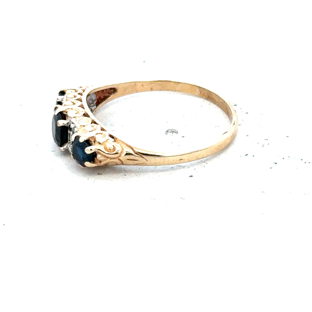 9ct yellow gold diamond ring size M featuring a sparkling diamond set in a sleek gold band.