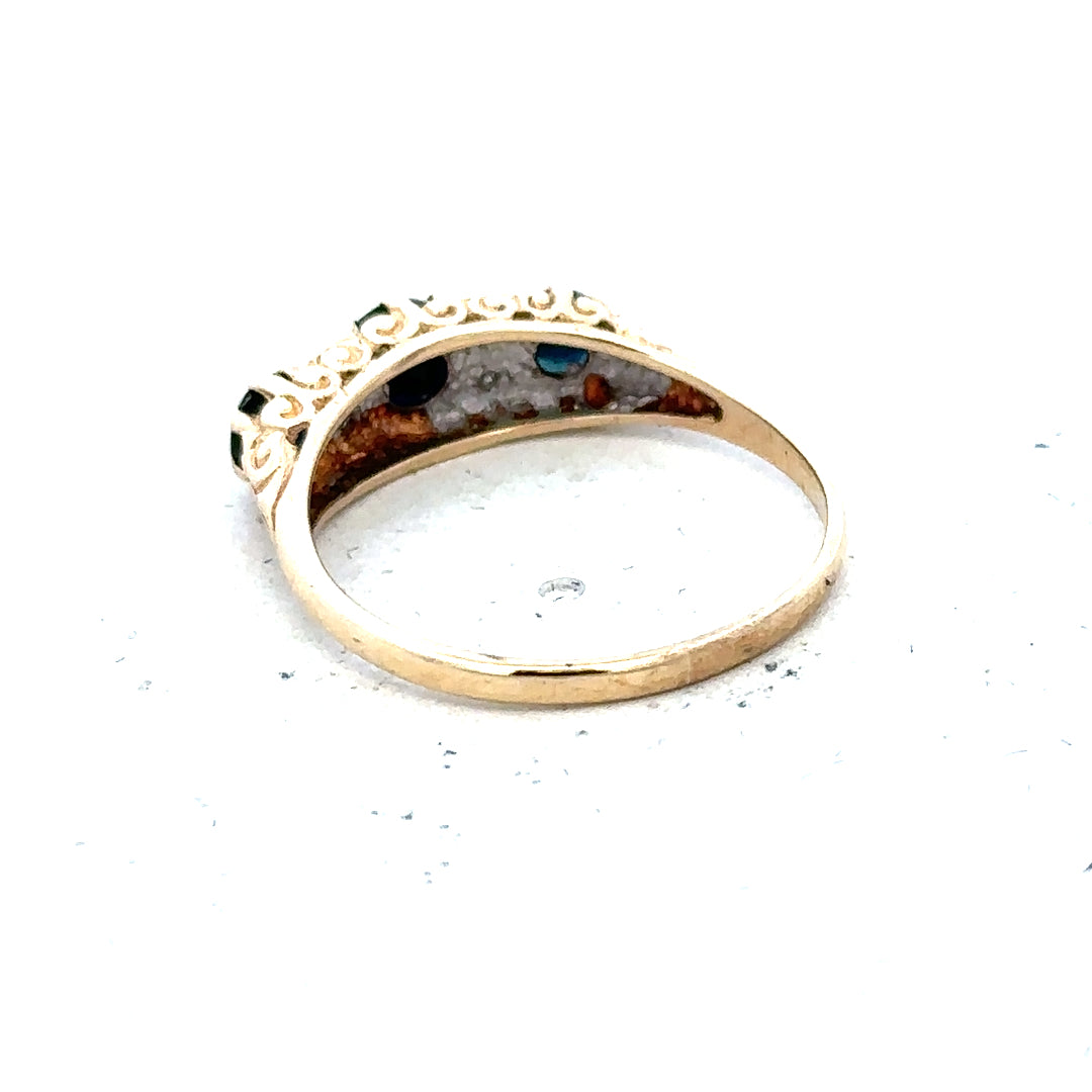 9ct yellow gold diamond ring in size M, featuring a sparkling diamond set in a classic band.