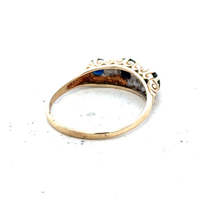 9ct yellow gold diamond ring in size M, featuring a sparkling diamond on a sleek band