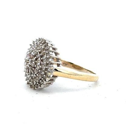 9ct yellow gold diamond ring in size M with a sparkling diamond, unbranded jewelry, elegant and classic design.