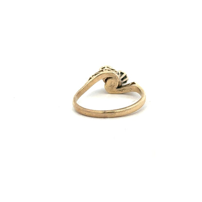 9ct yellow gold diamond ring size M1/2 with sparkling diamonds, unbranded jewelry showcasing fine craftsmanship and elegant design.