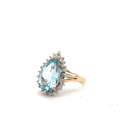 9ct yellow gold diamond ring in size M1/2, featuring sparkling diamonds and a classic band design.