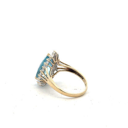 9ct yellow gold diamond ring in size M1/2, featuring a sparkling diamond setting on a classic band.