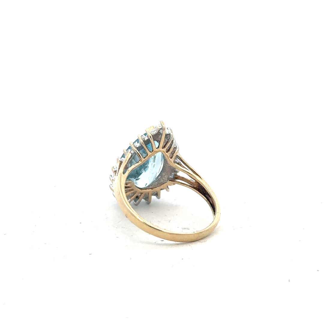 9ct yellow gold diamond ring size M1/2 showcasing sparkling diamonds and elegant design.