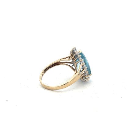 9ct yellow gold diamond ring size M1/2 with sparkling diamonds, showcasing elegant jewelry design and craftsmanship.