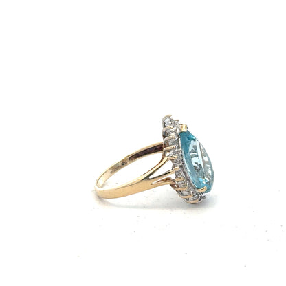 9ct yellow gold diamond ring in size M1/2, featuring a sparkling diamond setting, unbranded jewelry accessory.