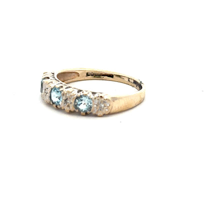 9ct yellow gold diamond ring size M1/2, featuring a classic design with sparkling diamonds, unbranded jewelry accessory.