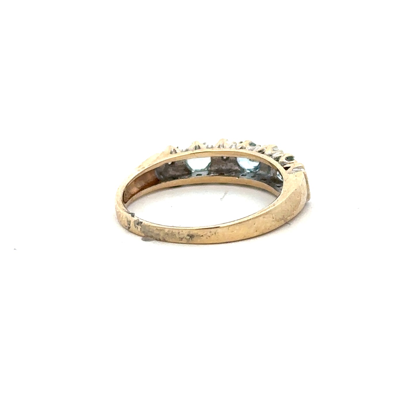 9ct yellow gold diamond ring in size M1/2, featuring a sparkling diamond setting, unbranded jewelry ring for women.