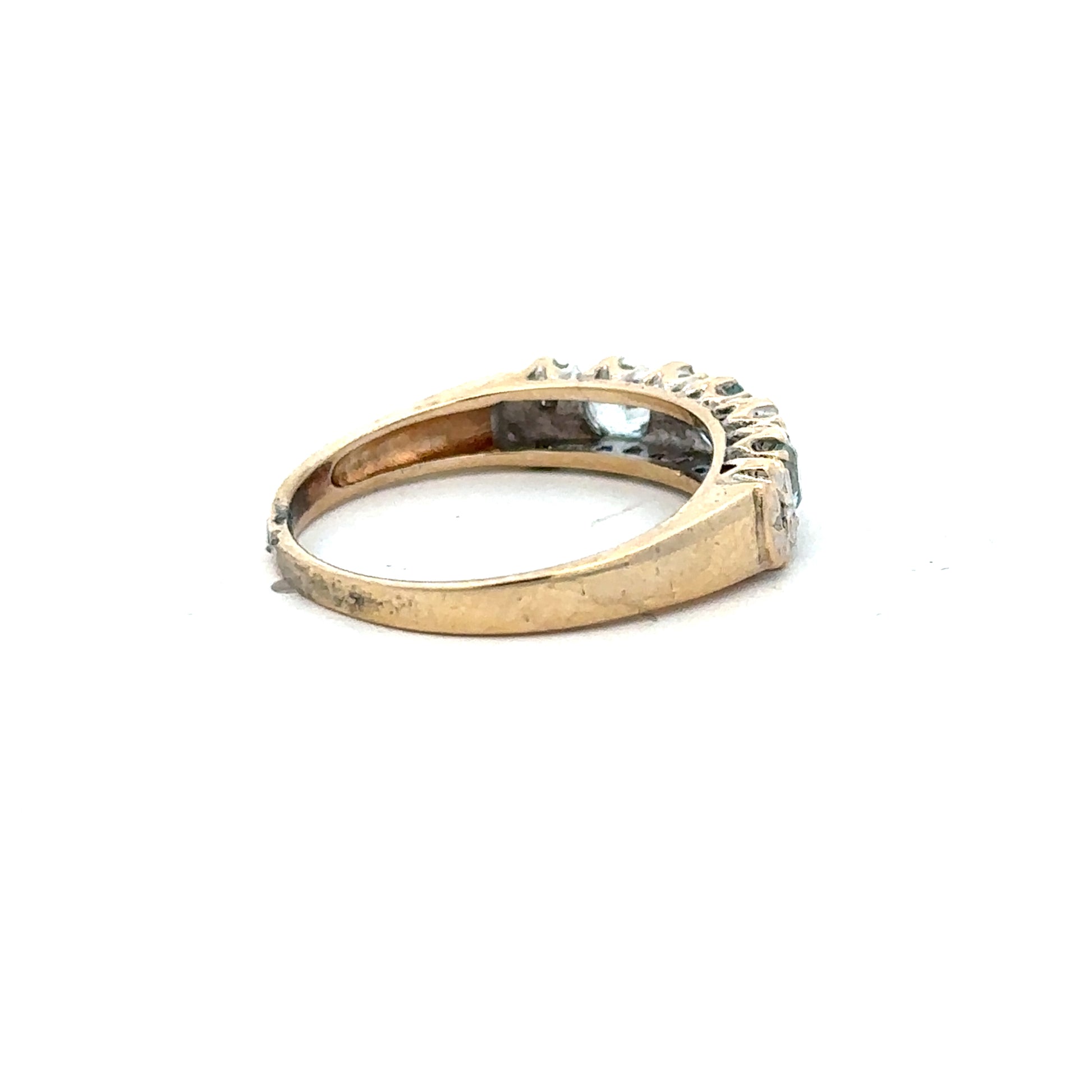9ct yellow gold diamond ring in size M1/2, featuring sparkling diamonds, unbranded jewelry accessory with elegant design.