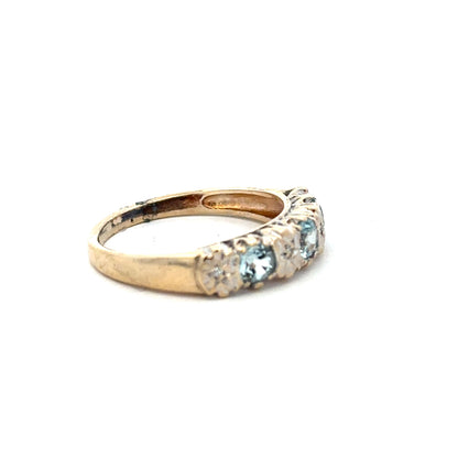 9ct yellow gold diamond ring in size M1/2, featuring a sparkling diamond setting, unbranded jewelry design.