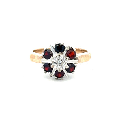 9ct yellow gold diamond ring size M1/2 with sparkling diamonds, unbranded, showcasing a elegant jewelry design.