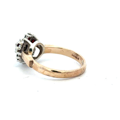 9ct yellow gold diamond ring size M1/2, unbranded jewelry featuring a sparkling diamond and elegant design.