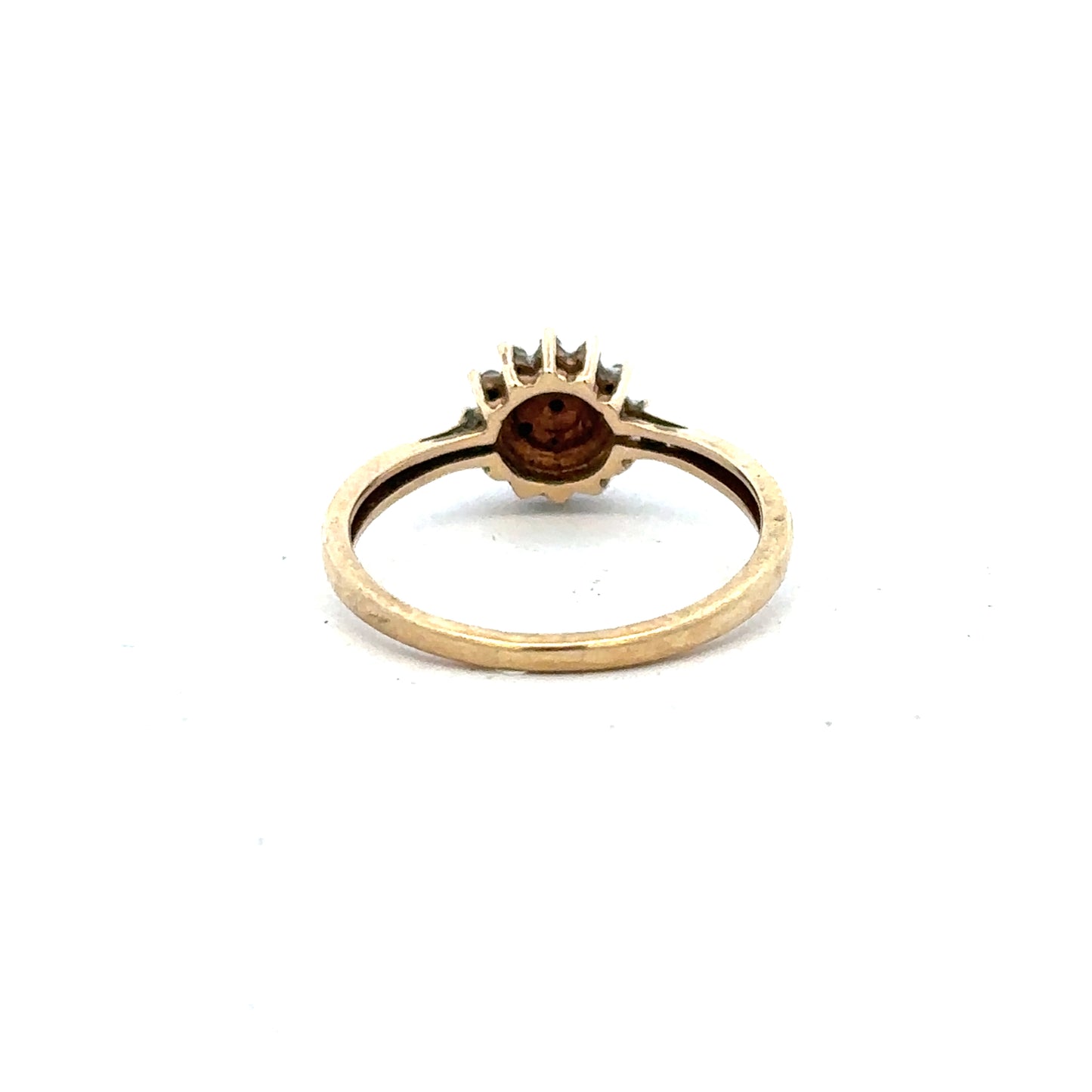 9ct yellow gold diamond ring size M1/2 with a sparkling diamond setting, unbranded jewelry, elegant and classic design.