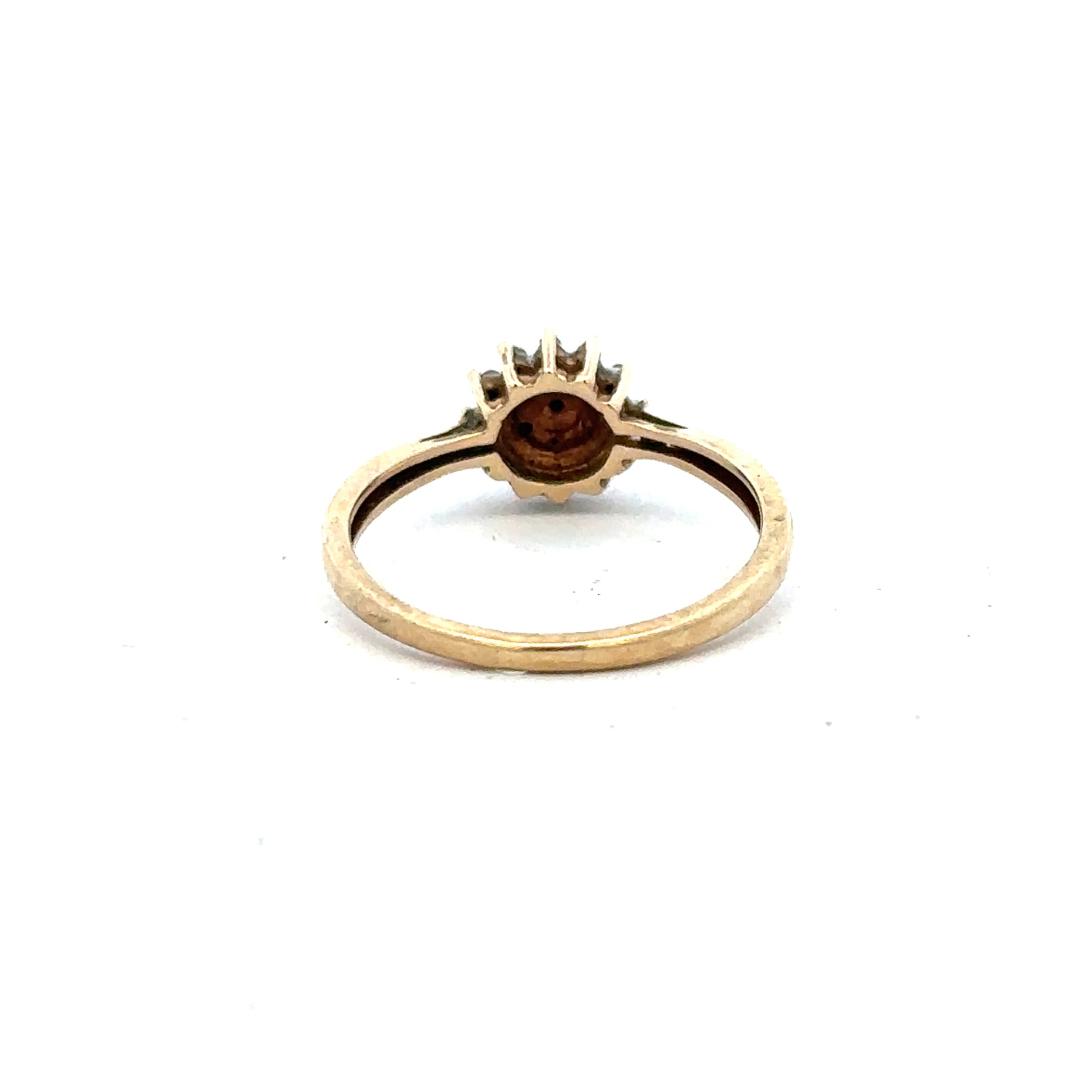 9ct yellow gold diamond ring size M1/2 with a sparkling diamond setting, unbranded jewelry, elegant and classic design.