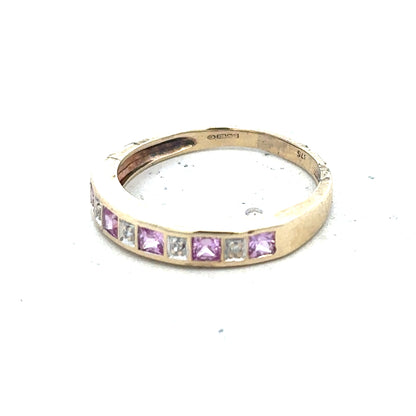 9ct yellow gold diamond ring in size N, featuring a sparkling solitaire diamond set in a classic band.
