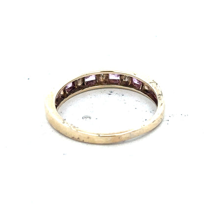 9ct yellow gold diamond ring in size N, featuring a sparkling diamond set in a classic band.
