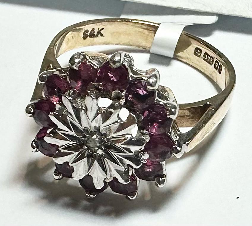 9ct yellow gold diamond ring in size N with sparkling diamonds, unbranded jewelry, elegant and classic design.