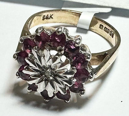 9ct yellow gold diamond ring in size N with sparkling diamonds, unbranded jewelry, elegant and classic design.