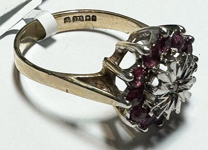9ct yellow gold diamond ring in size N, featuring a sparkling diamond set in a classic band with a polished finish.