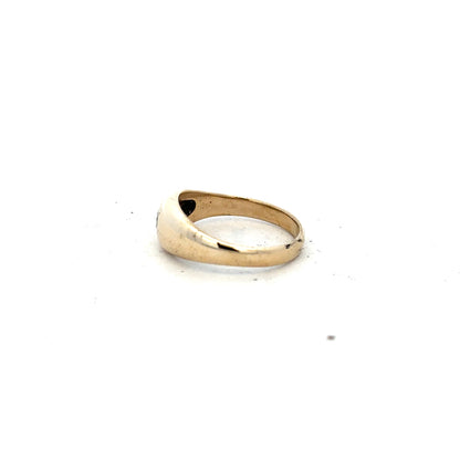 9ct yellow gold diamond ring in size N with sparkling diamonds, featuring a classic and elegant design.