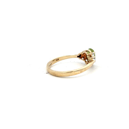 9ct yellow gold diamond ring in size N1/2, featuring a polished band and sparkling diamonds, unbranded jewelry accessory.