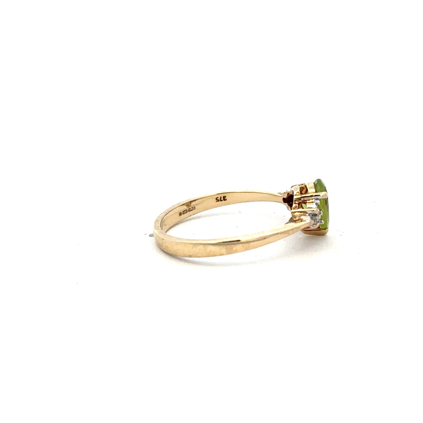 9ct yellow gold diamond ring size N1/2 with sparkling diamonds, unbranded jewelry piece, elegant and stylish ring design