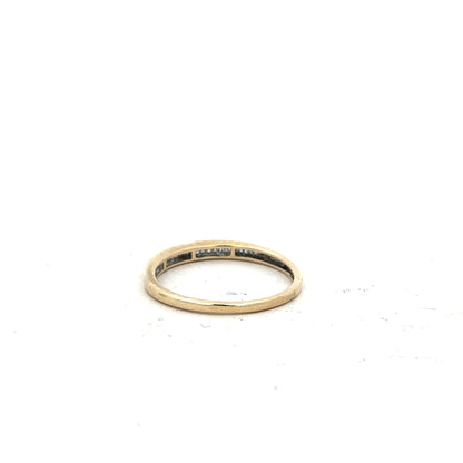 9ct yellow gold diamond ring size N1/2 with sparkling diamonds, unbranded jewelry piece.